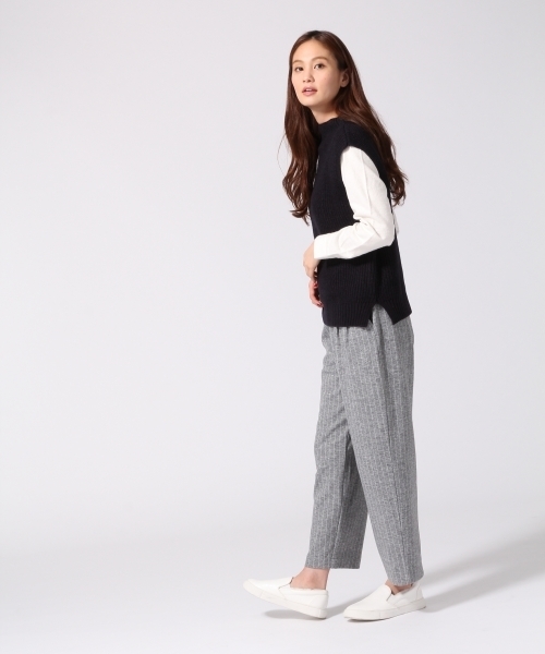 GLOBAL WORK（グローバルワーク）の「TRカットワイドパンツ/569157（その他パンツ・レディース・ダークグレー/ネイビー/グレー/カーキ/グレー系その他/ダークブルー・MEDIUM/LARGE）」の7枚目の写真