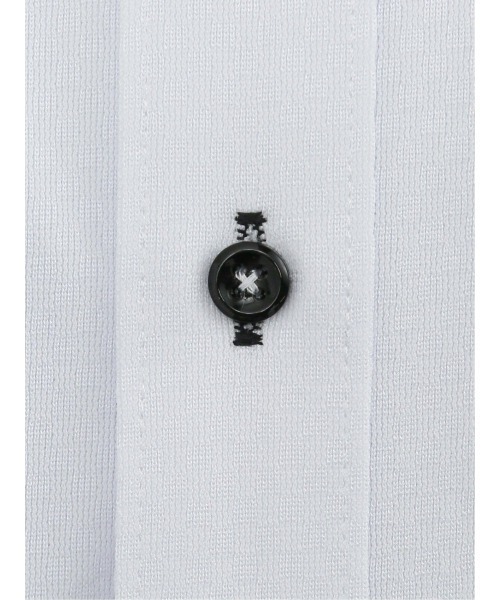 m.f.editorial（エムエフエディトリアル）の「【ストレッチ ノーアイロン 吸水速乾】m.f.エディトリアル メンズ ボタンダウン ビジネスドレス 長袖ニットシャツ（シャツ/ブラウス・メンズ・ホワイト・首回り39cm-裄丈80cm/首回り41cm-裄丈82cm/首回り43cm-裄丈82cm/首回り39cm-裄丈84cm/首回り41cm-裄丈86cm/首回り37cm-裄丈80cm/首回り43cm-裄丈86cm）」の5枚目の写真