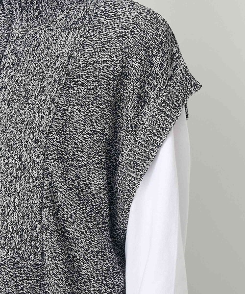 CRAFT STANDARD BOUTIQUE（クラフトスタンダードブティック）の「モールニットジップベスト（ベスト・レディース・ブラック/ベージュ・FREE）」の21枚目の写真