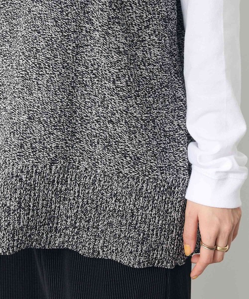 CRAFT STANDARD BOUTIQUE（クラフトスタンダードブティック）の「モールニットジップベスト（ベスト・レディース・ブラック/ベージュ・FREE）」の22枚目の写真