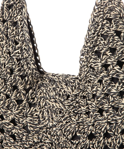 LAKOLE（ラコレ）の「ペーパー三角パネルトートバッグ / 286375（トートバッグ・レディース・ナチュラル/ブラック・FREE）」の7枚目の写真