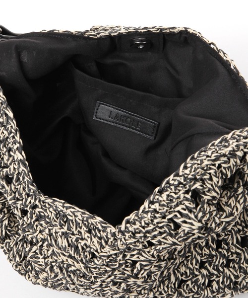 LAKOLE（ラコレ）の「ペーパー三角パネルトートバッグ / 286375（トートバッグ・レディース・ナチュラル/ブラック・FREE）」の9枚目の写真