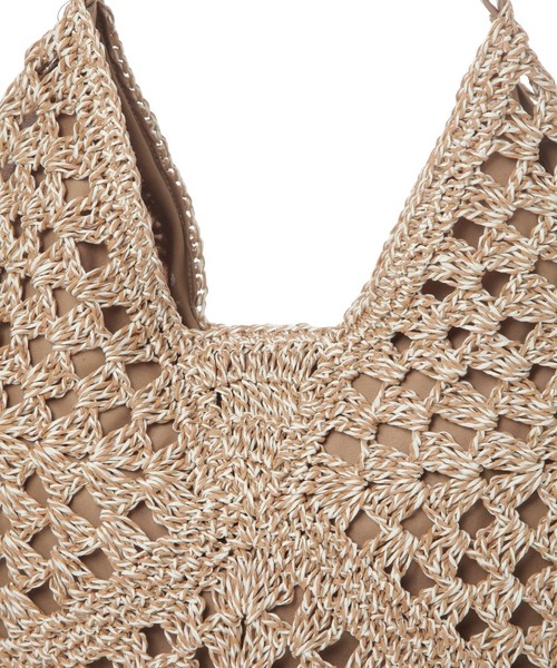 LAKOLE（ラコレ）の「ペーパー三角パネルトートバッグ / 286375（トートバッグ・レディース・ナチュラル/ブラック・FREE）」の11枚目の写真