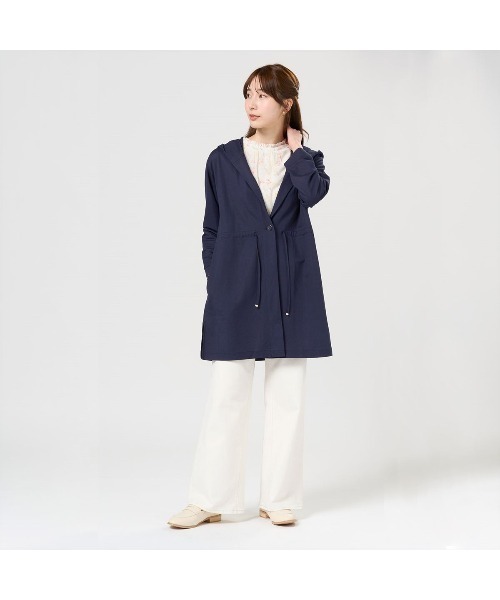 TOKYO SHIRTS(トウキョウシャツ)の「アウター ピケフードモッズコート ネイビー レディース(モッズコート・レディース・カーキ/ネイビー/ベージュ・M/L)」の19枚目の写真