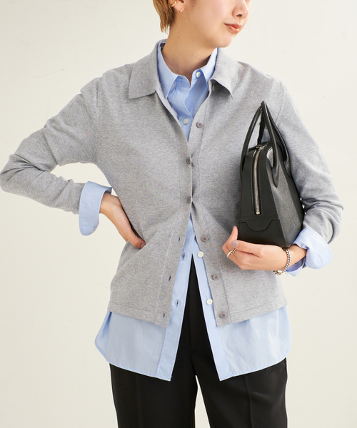 【レビューで送料無料】 Collar カーディガン（カーディガン/ボレロ）｜Plage Knit トップス