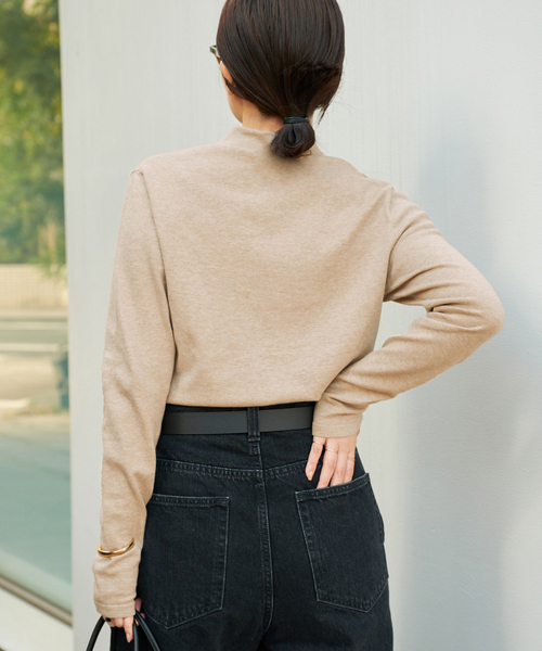 plage（プラージュ）の「Collar Knit カーディガン（カーディガン/ボレロ・レディース・チャコールグレー/ベージュ・FREE）」の22枚目の写真