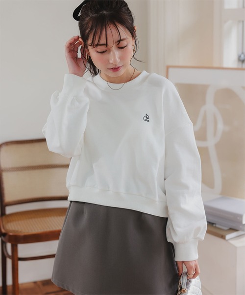 Nico　ベーシックプリントスウェット レタープリントカジュアルスウェット 2color N00536 | nicoilo