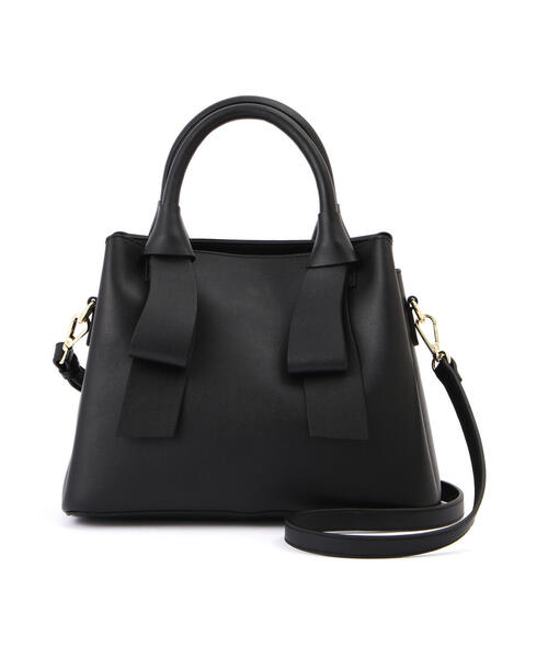 EDIT COLOGNE（エディットコロン）の「ダブルリボントートバッグ（ショルダーバッグ・レディース・ベージュ/ブラック/ブルー・ﾌﾘ-）」の4枚目の写真