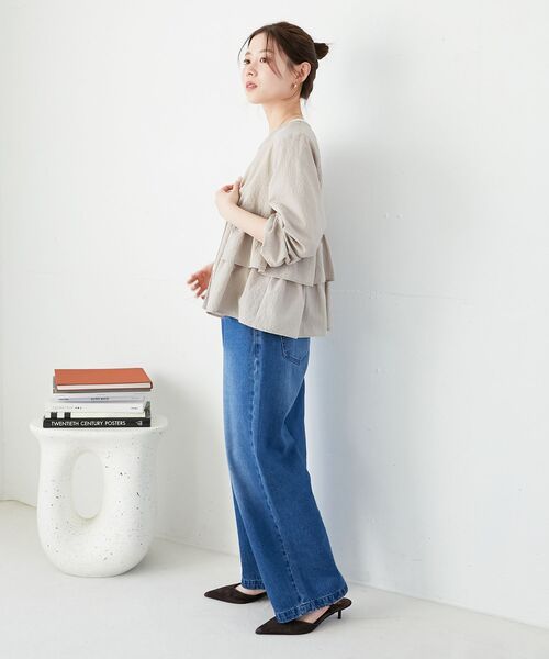 le.coeur blanc（ルクールブラン）の「《大人気マストアイテム！》カラミタンブラーフリルブルゾン（その他トップス・レディース・ブラック/オフホワイト/ベージュ・38）」の14枚目の写真
