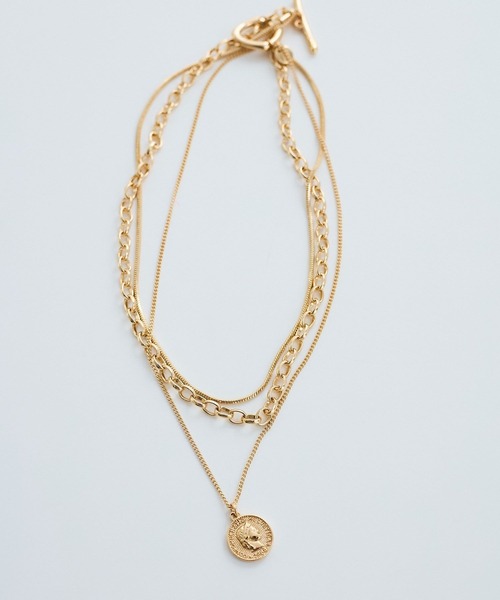 VIS（ビス）の「レイヤードコインネックレス（ネックレス・レディース・シルバー/ゴールド・FREE）」の3枚目の写真