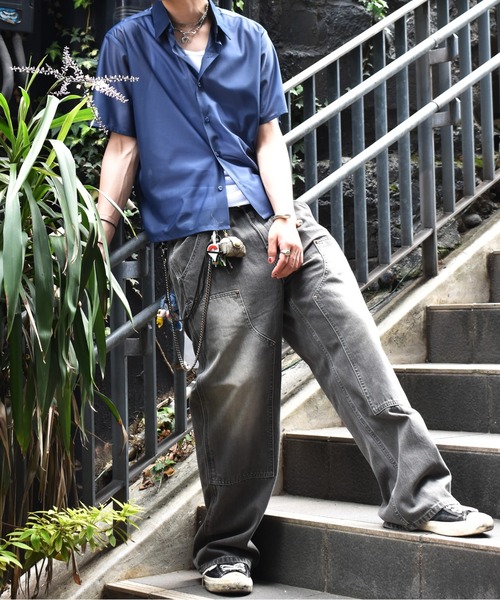 Noen（ノエン）の「レギュラーカラーシアーシャツ（シャツ/ブラウス・メンズ・ネイビー/ブラウン・MEDIUM/LARGE）」の7枚目の写真