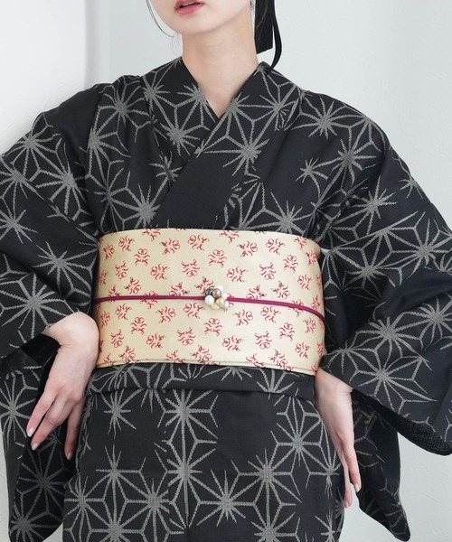 帯単品 小袋帯 ニコアンティーク 歌舞伎 隈取