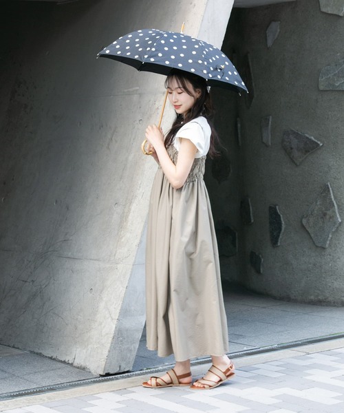 SMELLY（スメリー）の「because　ドットバンブー長傘（長傘・レディース・ブラック/アイボリー・FREE）」の5枚目の写真