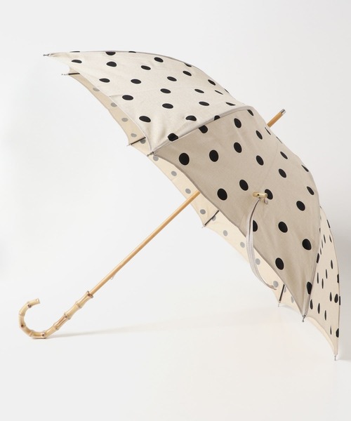 SMELLY（スメリー）の「because　ドットバンブー長傘（長傘・レディース・ブラック/アイボリー・FREE）」の15枚目の写真