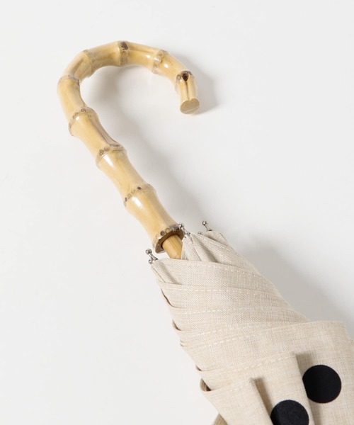 SMELLY（スメリー）の「because　ドットバンブー長傘（長傘・レディース・ブラック/アイボリー・FREE）」の20枚目の写真