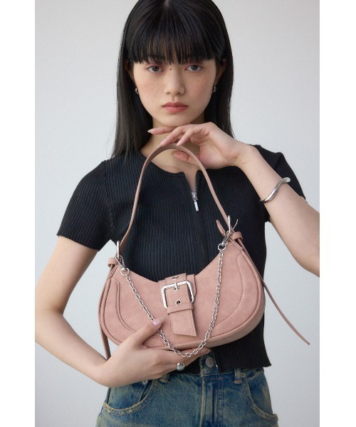 AZUL by moussy(アズールバイマウジー)の「ワンハンドルラウンドバッグ(ハンドバッグ・レディース・カーキ/ピンク・FREE)」の7枚目の写真