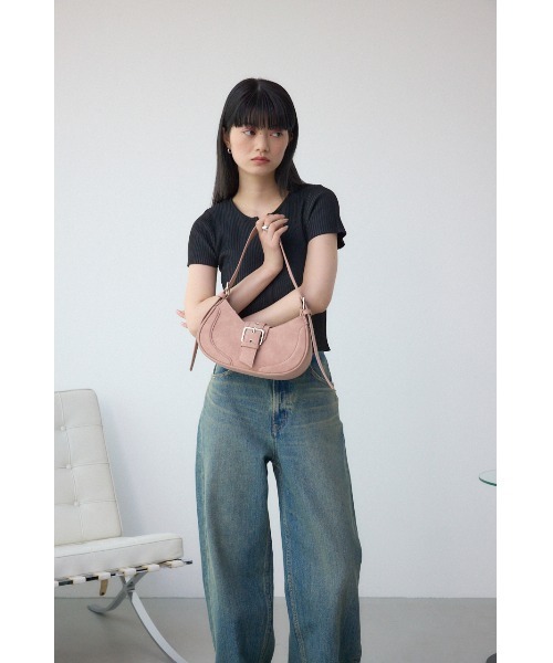 AZUL by moussy(アズールバイマウジー)の「ワンハンドルラウンドバッグ(ハンドバッグ・レディース・カーキ/ピンク・FREE)」の8枚目の写真