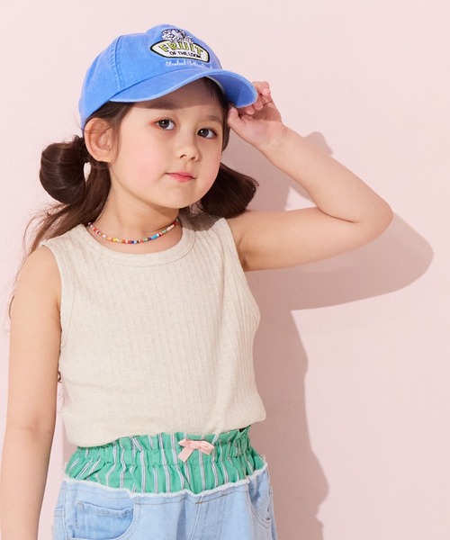 Life Support Products(ライフサポートプロダクツ)の「ムジリブタンクトップ(タンクトップ・キッズ・オフホワイト/グレー/ライトピンク/ピンク/ブラウン/ミント/ラベンダー/オレンジ/ベージュ/チャコール・90/100/110/120/130/80)」の2枚目の写真