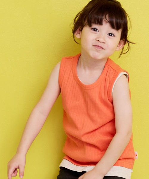 Life Support Products(ライフサポートプロダクツ)の「ムジリブタンクトップ(タンクトップ・キッズ・オフホワイト/グレー/ライトピンク/ピンク/ブラウン/ミント/ラベンダー/オレンジ/ベージュ/チャコール・90/100/110/120/130/80)」の10枚目の写真