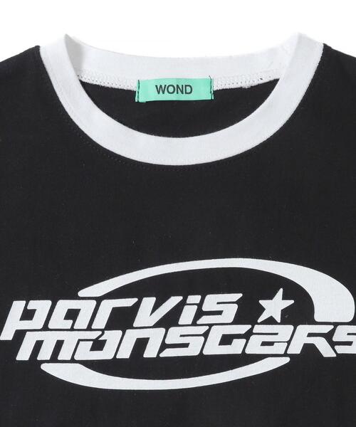 WOND(ウォンド)の「WOND/parvisロゴリンガーT(Tシャツ/カットソー・レディース・ネイビー/アイボリー/ブラック・FREE)」の5枚目の写真