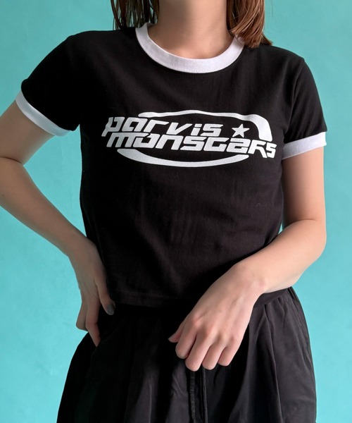 WOND(ウォンド)の「WOND/parvisロゴリンガーT(Tシャツ/カットソー・レディース・ネイビー/アイボリー/ブラック・FREE)」の1枚目の写真