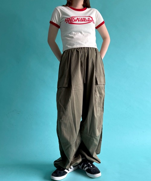 WOND(ウォンド)の「WOND/parvisロゴリンガーT(Tシャツ/カットソー・レディース・ネイビー/アイボリー/ブラック・FREE)」の10枚目の写真