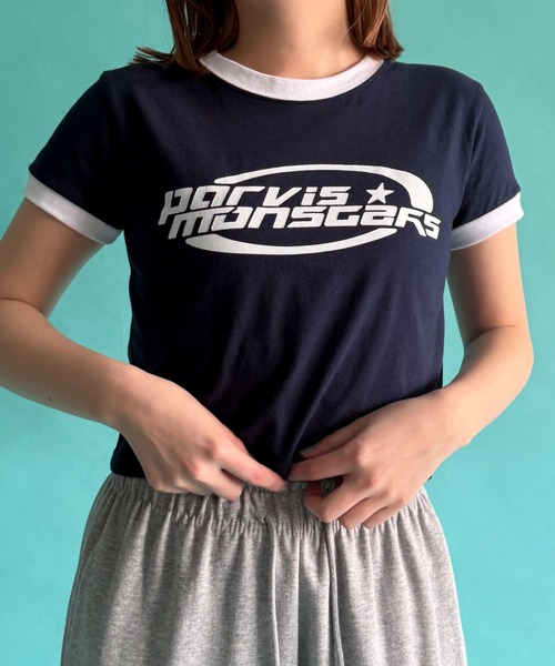 WOND(ウォンド)の「WOND/parvisロゴリンガーT(Tシャツ/カットソー・レディース・ネイビー/アイボリー/ブラック・FREE)」の12枚目の写真