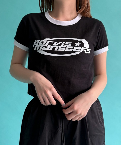 WOND(ウォンド)の「WOND/parvisロゴリンガーT(Tシャツ/カットソー・レディース・ネイビー/アイボリー/ブラック・FREE)」の18枚目の写真