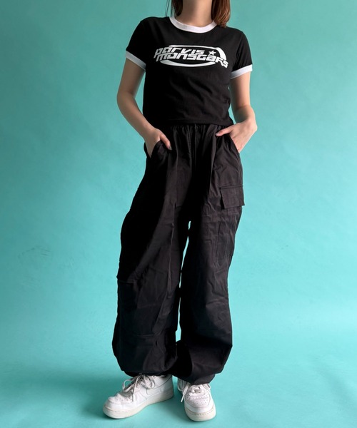 WOND(ウォンド)の「WOND/parvisロゴリンガーT(Tシャツ/カットソー・レディース・ネイビー/アイボリー/ブラック・FREE)」の20枚目の写真