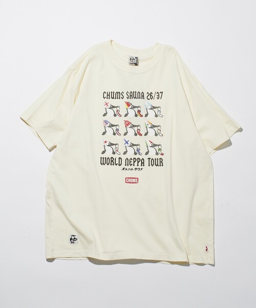 CHUMS（チャムス）の「CHUMS×SAUVENIR/チャムス×サウベニア 別注 WORLD NEPPA TOUR Tee/ワールド熱波ツアーTシャツ/サウナ（Tシャツ/カットソー・メンズ・ブラック/イエロー系その他/ホワイト/グリーン系その他・MEDIUM/LARGE/X-LARGE）」の12枚目の写真