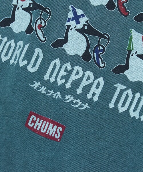 CHUMS（チャムス）の「CHUMS×SAUVENIR/チャムス×サウベニア 別注 WORLD NEPPA TOUR Tee/ワールド熱波ツアーTシャツ/サウナ（Tシャツ/カットソー・メンズ・ブラック/イエロー系その他/ホワイト/グリーン系その他・MEDIUM/LARGE/X-LARGE）」の9枚目の写真