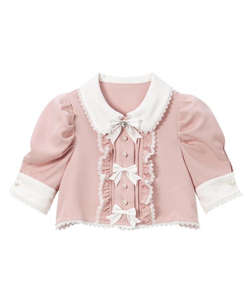 DearMyLove（ディアマイラブ）の「マトンスリーブブラウス（シャツ/ブラウス・レディース・ホワイト/ライトグレー/ブラック/グレー/ベビーピンク/ボルドー/ホワイト系その他/グレー系その他/ブラック系その他/チャコールグレー/ピンク系その他/レッド系その他・MEDIUM/LARGE/LL/3L）」の9枚目の写真