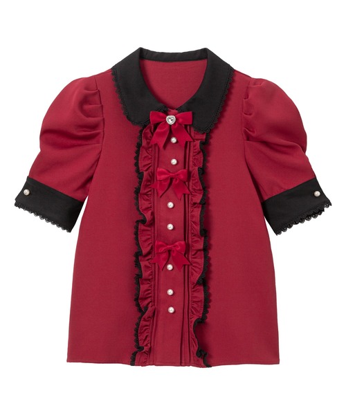 DearMyLove（ディアマイラブ）の「マトンスリーブブラウス（シャツ/ブラウス・レディース・ホワイト/ライトグレー/ブラック/グレー/ベビーピンク/ボルドー/ホワイト系その他/グレー系その他/ブラック系その他/チャコールグレー/ピンク系その他/レッド系その他・MEDIUM/LARGE/LL/3L）」の12枚目の写真