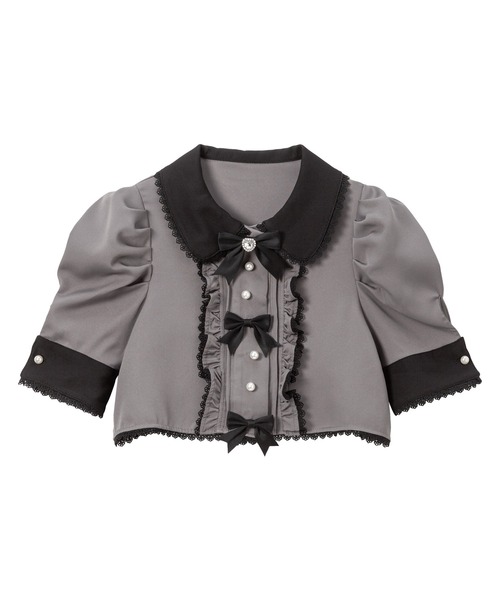 DearMyLove（ディアマイラブ）の「マトンスリーブブラウス（シャツ/ブラウス・レディース・ホワイト/ライトグレー/ブラック/グレー/ベビーピンク/ボルドー/ホワイト系その他/グレー系その他/ブラック系その他/チャコールグレー/ピンク系その他/レッド系その他・MEDIUM/LARGE/LL/3L）」の7枚目の写真