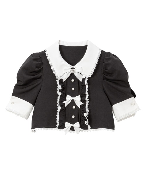 DearMyLove（ディアマイラブ）の「マトンスリーブブラウス（シャツ/ブラウス・レディース・ホワイト/ライトグレー/ブラック/グレー/ベビーピンク/ボルドー/ホワイト系その他/グレー系その他/ブラック系その他/チャコールグレー/ピンク系その他/レッド系その他・MEDIUM/LARGE/LL/3L）」の3枚目の写真