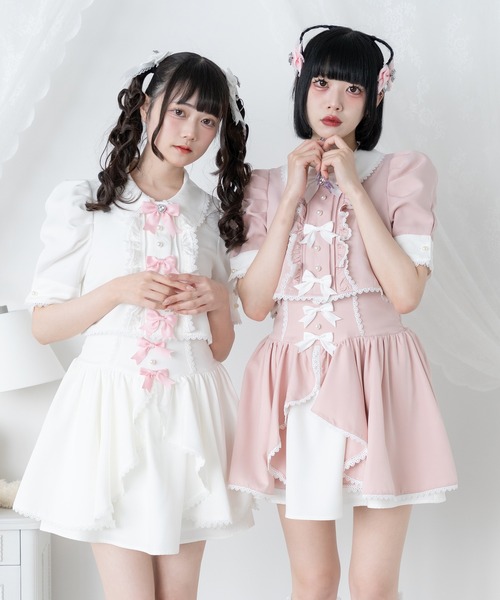 DearMyLove（ディアマイラブ）の「マトンスリーブブラウス（シャツ/ブラウス・レディース・ホワイト/ライトグレー/ブラック/グレー/ベビーピンク/ボルドー/ホワイト系その他/グレー系その他/ブラック系その他/チャコールグレー/ピンク系その他/レッド系その他・MEDIUM/LARGE/LL/3L）」の16枚目の写真