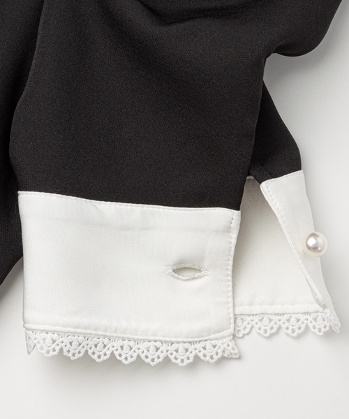 DearMyLove（ディアマイラブ）の「マトンスリーブブラウス（シャツ/ブラウス・レディース・ホワイト/ライトグレー/ブラック/グレー/ベビーピンク/ボルドー/ホワイト系その他/グレー系その他/ブラック系その他/チャコールグレー/ピンク系その他/レッド系その他・MEDIUM/LARGE/LL/3L）」の21枚目の写真