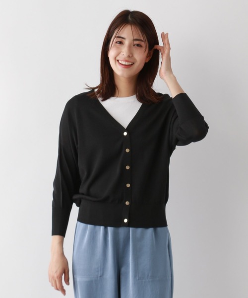 FOUND GOOD(ファウンドグッド)の「COOLニット/Vカーデ7S(ニット/セーター・レディース・ベージュ/ブルー系5/パープル系2/グレー系/アイボリー/ブラック・L/M)」の2枚目の写真