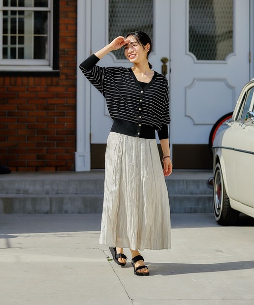 FOUND GOOD(ファウンドグッド)の「COOLニット/Vカーデ7S(ニット/セーター・レディース・ベージュ/ブルー系5/パープル系2/グレー系/アイボリー/ブラック・L/M)」の9枚目の写真