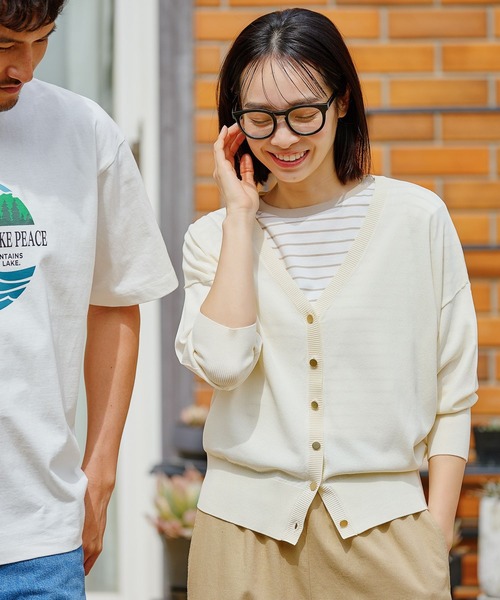 FOUND GOOD(ファウンドグッド)の「COOLニット/Vカーデ7S(ニット/セーター・レディース・ベージュ/ブルー系5/パープル系2/グレー系/アイボリー/ブラック・L/M)」の18枚目の写真