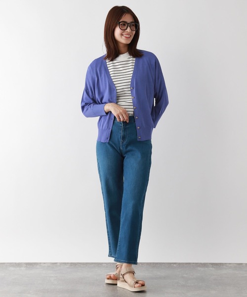 FOUND GOOD(ファウンドグッド)の「COOLニット/Vカーデ7S(ニット/セーター・レディース・ベージュ/ブルー系5/パープル系2/グレー系/アイボリー/ブラック・L/M)」の20枚目の写真