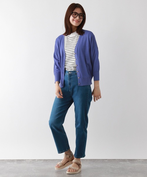 FOUND GOOD(ファウンドグッド)の「COOLニット/Vカーデ7S(ニット/セーター・レディース・ベージュ/ブルー系5/パープル系2/グレー系/アイボリー/ブラック・L/M)」の22枚目の写真