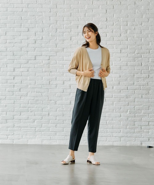 FOUND GOOD(ファウンドグッド)の「COOLニット/Vカーデ7S(ニット/セーター・レディース・ベージュ/ブルー系5/パープル系2/グレー系/アイボリー/ブラック・L/M)」の14枚目の写真