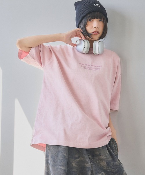 PBLIM(ページボーイリム)の「《UNISEX》ピグメントロゴTシャツ(Tシャツ/カットソー・レディース・チャコールグレー/ピンク/ブラウン・LARGE/MEDIUM)」の3枚目の写真