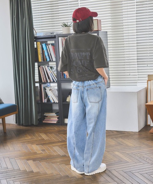 PBLIM(ページボーイリム)の「《UNISEX》ピグメントロゴTシャツ(Tシャツ/カットソー・レディース・チャコールグレー/ピンク/ブラウン・LARGE/MEDIUM)」の4枚目の写真