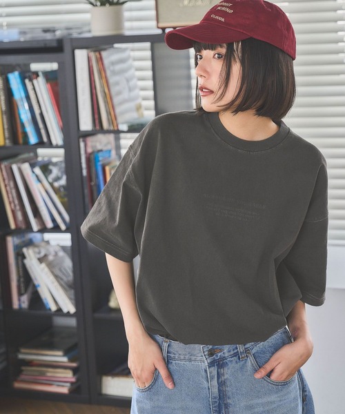 PBLIM(ページボーイリム)の「《UNISEX》ピグメントロゴTシャツ(Tシャツ/カットソー・レディース・チャコールグレー/ピンク/ブラウン・LARGE/MEDIUM)」の9枚目の写真