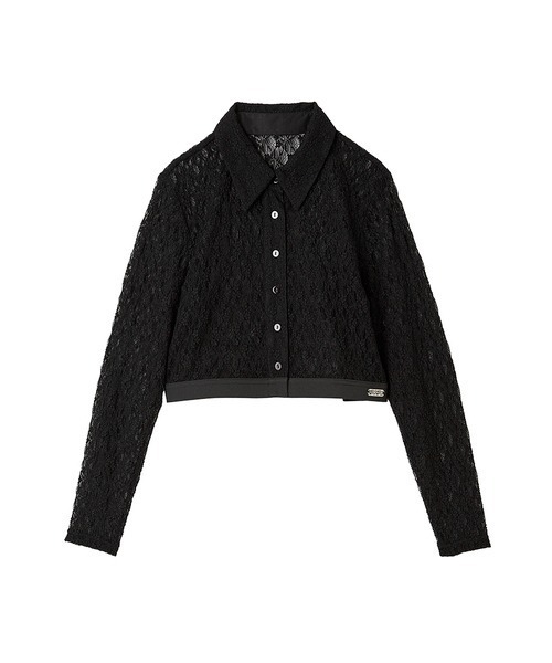 FURFUR（ファーファー）の「ウエストロゴレースシャツ（シャツ/ブラウス・レディース・ラベンダー/ホワイト/ブラック・FREE）」の2枚目の写真