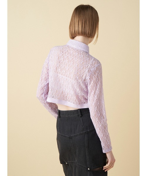 FURFUR（ファーファー）の「ウエストロゴレースシャツ（シャツ/ブラウス・レディース・ラベンダー/ホワイト/ブラック・FREE）」の10枚目の写真