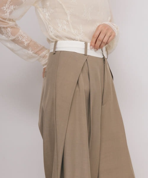 KBF（ケイビーエフ）の「サイドタックスラックス（その他パンツ・レディース・ベージュ系その他/ブラック・36/38）」の2枚目の写真