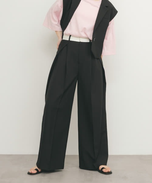 KBF（ケイビーエフ）の「サイドタックスラックス（その他パンツ・レディース・ベージュ系その他/ブラック・36/38）」の8枚目の写真